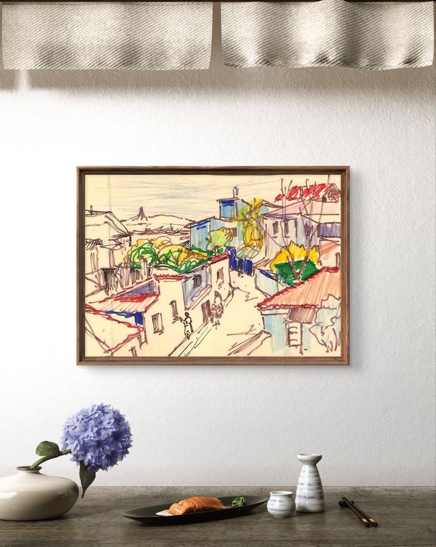 Pencil painting City streets Pavlo Miroshnychenko - 2
