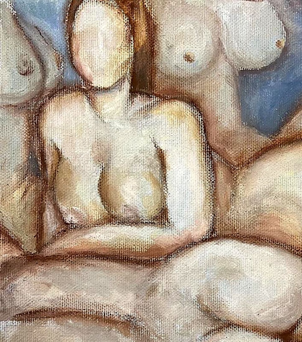 Oil painting Naked girls are relaxing Tatyana Nikolsk - 4