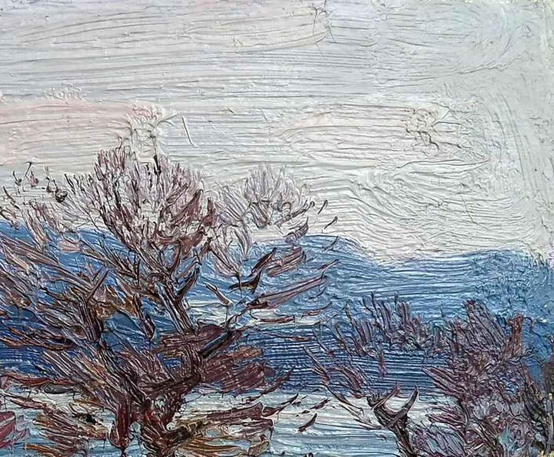 Oil painting The snow is melting Yury Konovalov - 6