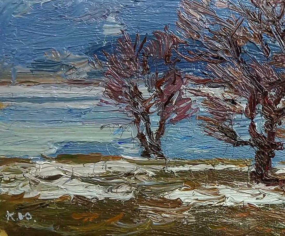 Oil painting The snow is melting Yury Konovalov - 7
