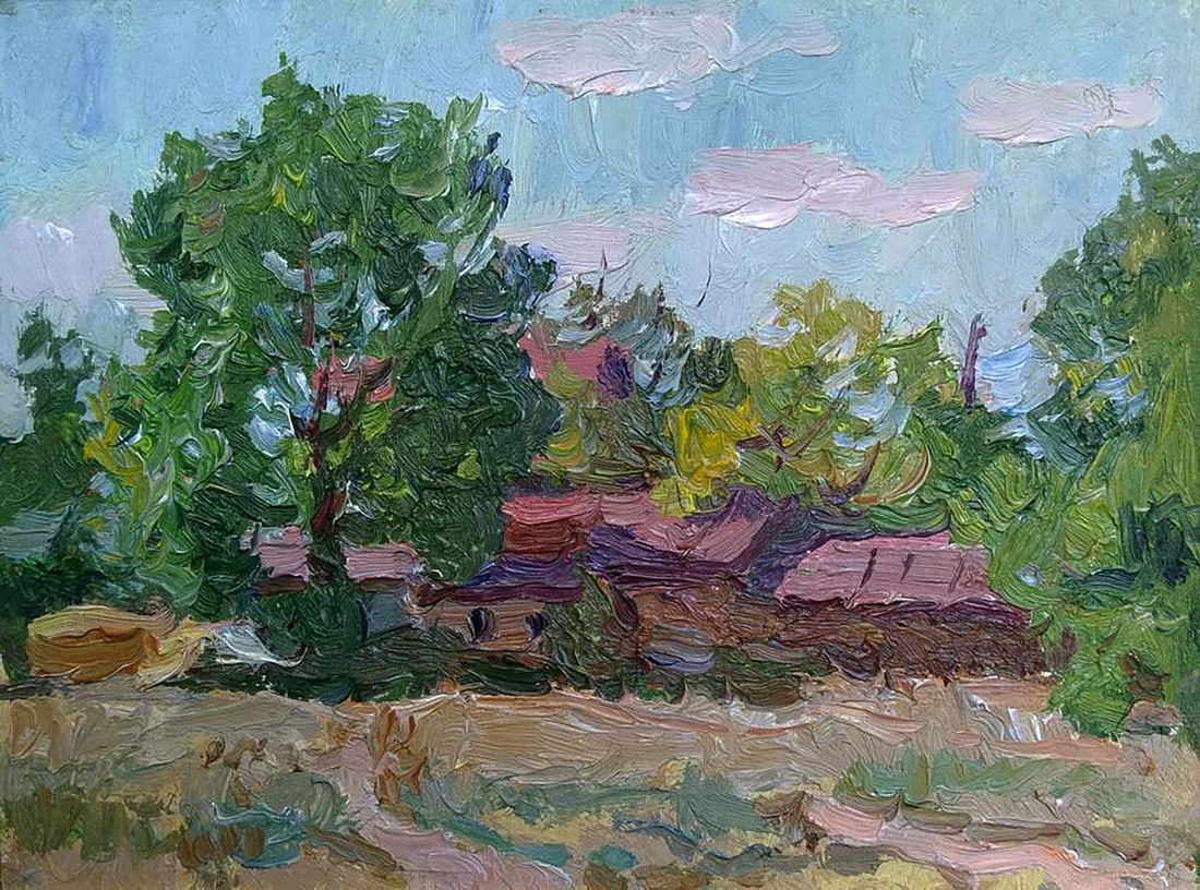 Oil painting Rural life Yury Konovalov: Title: Oil painting Rural life Yury Konovalov Description: No.Galler 387*** ABOUT THIS PAINTING **** TITLE: "Rural life"* ARTISTS: Yury Konovalov* SIZE: 15x20 cm/5.90x7.87 inches'* MEDIUM: oil, cardbo