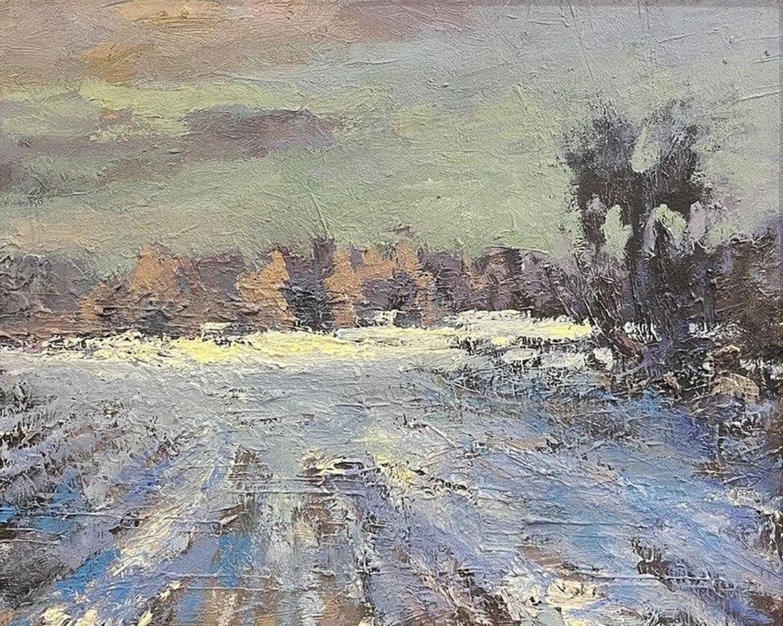 Oil painting Fields behind Opishna Volodymyr Pashchenko (1 of 8)