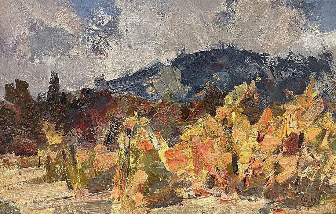 Oil painting Vineyards Arsen Rustamov: Title: Oil painting Vineyards Arsen Rustamov Description: No.Galler 45*** ABOUT THIS PAINTING **** TITLE: "Vineyards"* ARTISTS: Arsen Rustamov* SIZE: 45x70 cm/17.71x27.55 inches'* MEDIUM: oil, canvas*