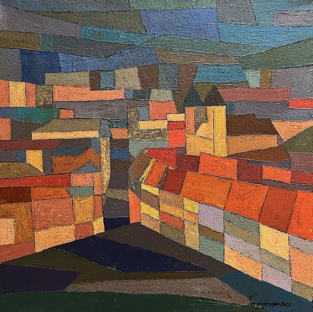 Oil painting Evening city Serhiy Kovalev (1 of 9)
