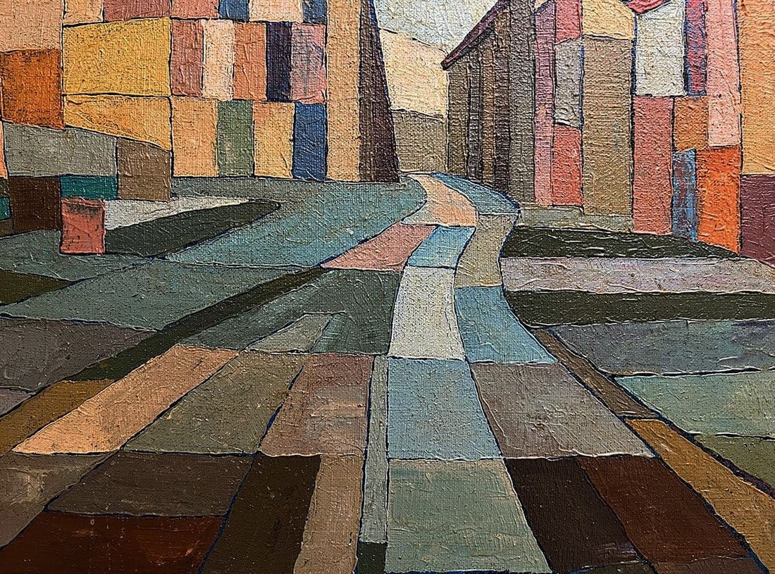 Oil painting The road to the square Serhiy Kovalev - 4