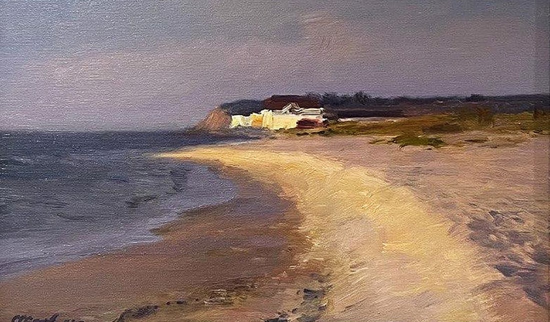 Oil painting Black Sea coast Sergey Sergeev: Title: Oil painting Black Sea coast Sergey Sergeev Description: No.Galler 82*** ABOUT THIS PAINTING **** TITLE: "Black Sea coast"* ARTISTS: Sergey Sergeev* SIZE: 25x40 cm/9.84x15.74 inches'* MEDIUM: o