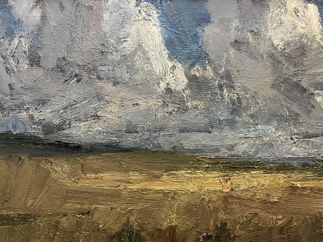 Oil painting Clouds over the field Arsen Rustamov - 11