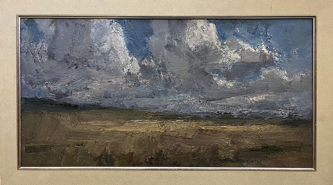 Oil painting Clouds over the field Arsen Rustamov - 2