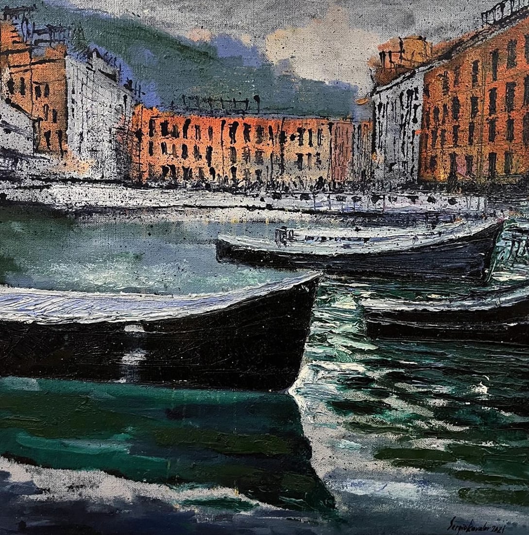 Oil painting Real life Serhiy Kovalev: Title: Oil painting Real life Serhiy Kovalev Description: No.Galler 101*** ABOUT THIS PAINTING **** TITLE: "Real life"* ARTISTS: Serhiy Kovalev* SIZE: 83x83 cm/32.67x32.67 inches'* MEDIUM: oil, canvas