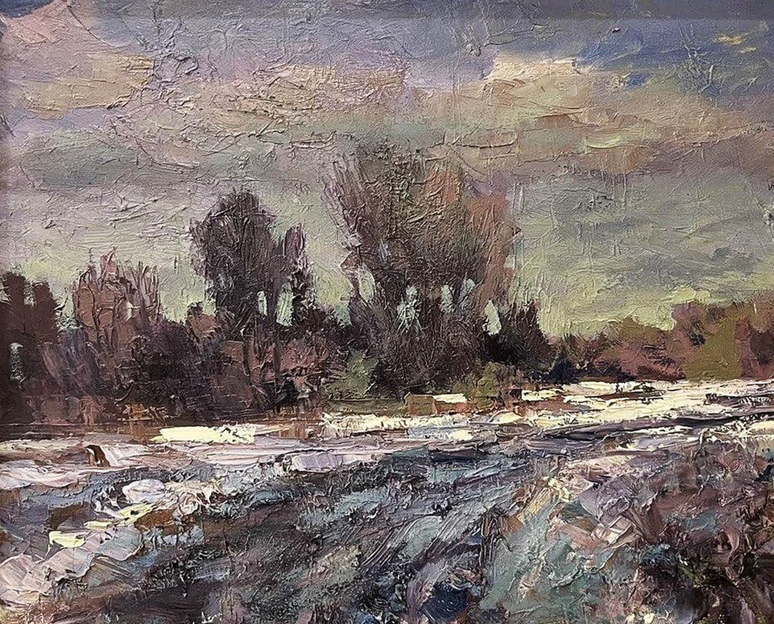 Oil painting Outside the village Volodymyr Pashchenko: Title: Oil painting Outside the village Volodymyr Pashchenko Description: No.Galler 108*** ABOUT THIS PAINTING **** TITLE: "Outside the village"* ARTISTS: Volodymyr Pashchenko* SIZE: 40x50 cm/15.74x19