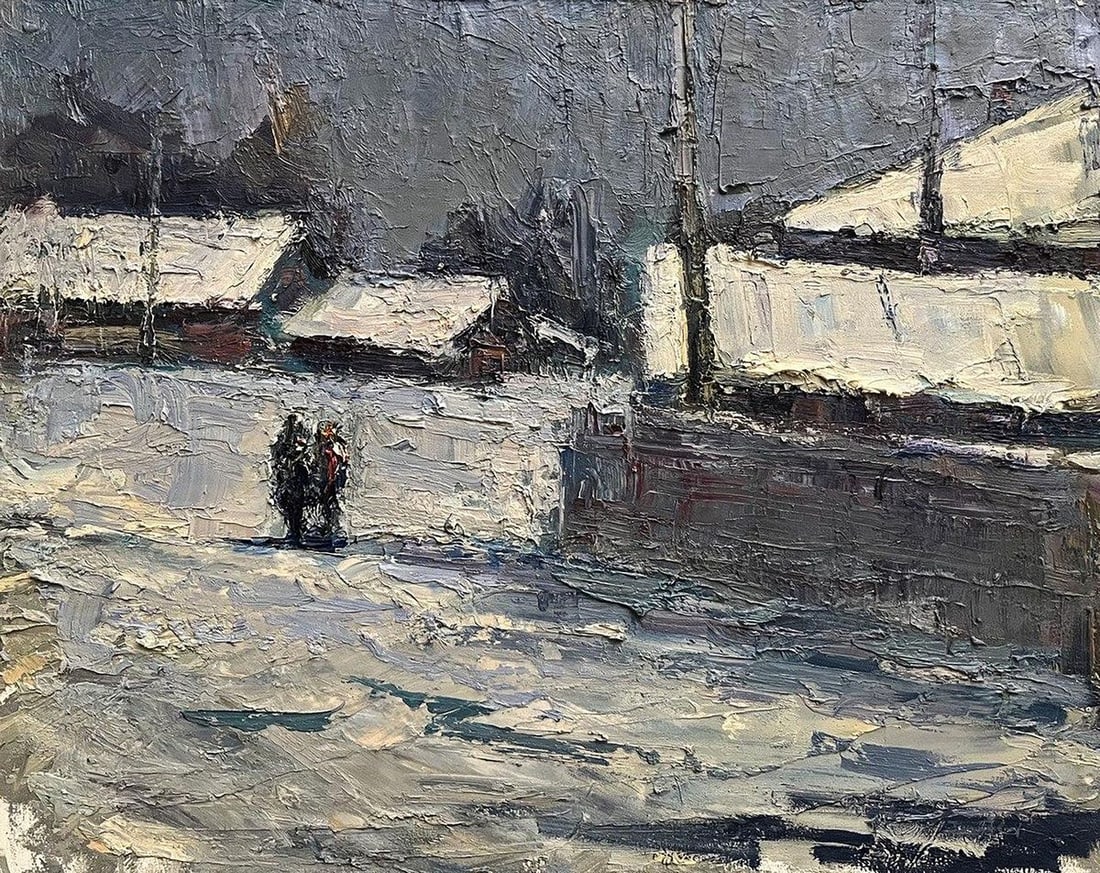 Oil painting March frosts Volodymyr Pashchenko: Title: Oil painting March frosts Volodymyr Pashchenko Description: No.Galler 112*** ABOUT THIS PAINTING **** TITLE: "March frosts"* ARTISTS: Volodymyr Pashchenko* SIZE: 40x50 cm/15.74x19.68 inches'* S
