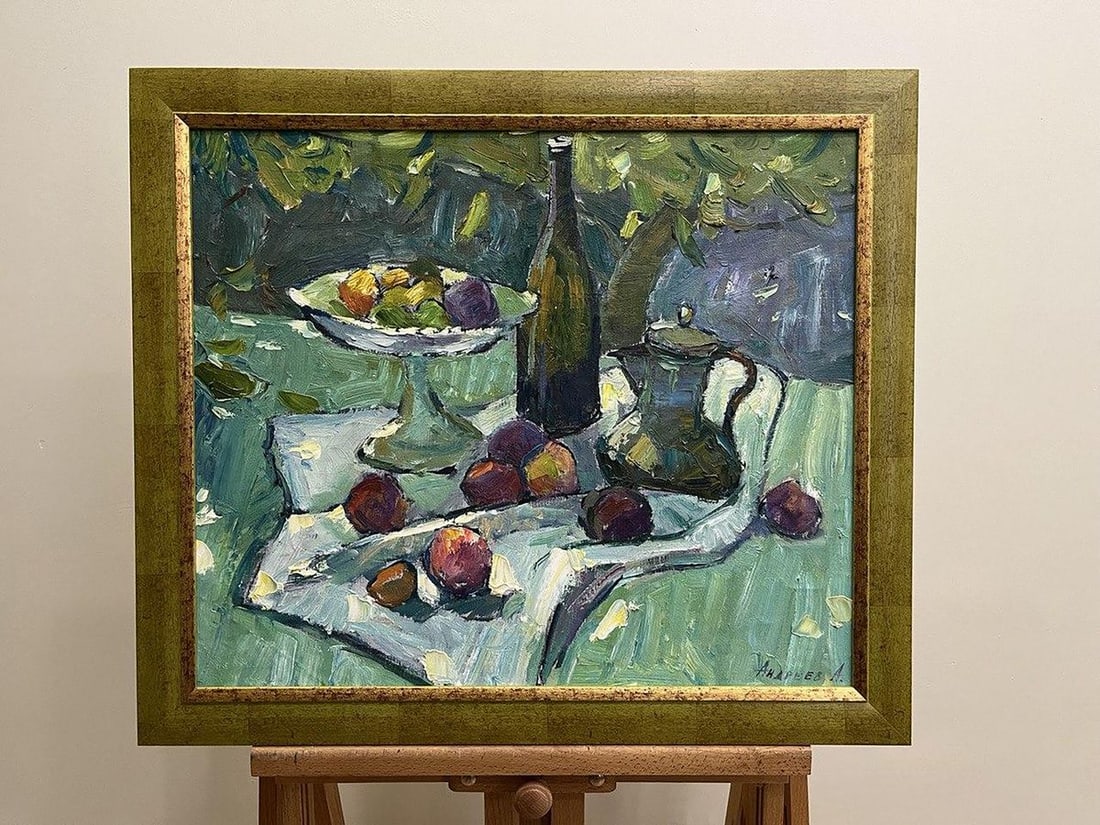 Oil painting Still life with fruits and dishes Oleksandr Andreev - 11