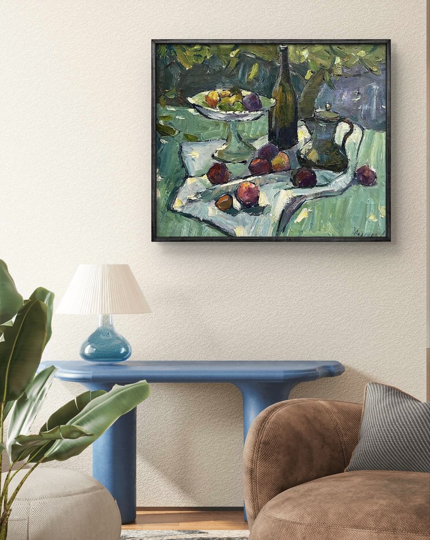 Oil painting Still life with fruits and dishes Oleksandr Andreev - 4