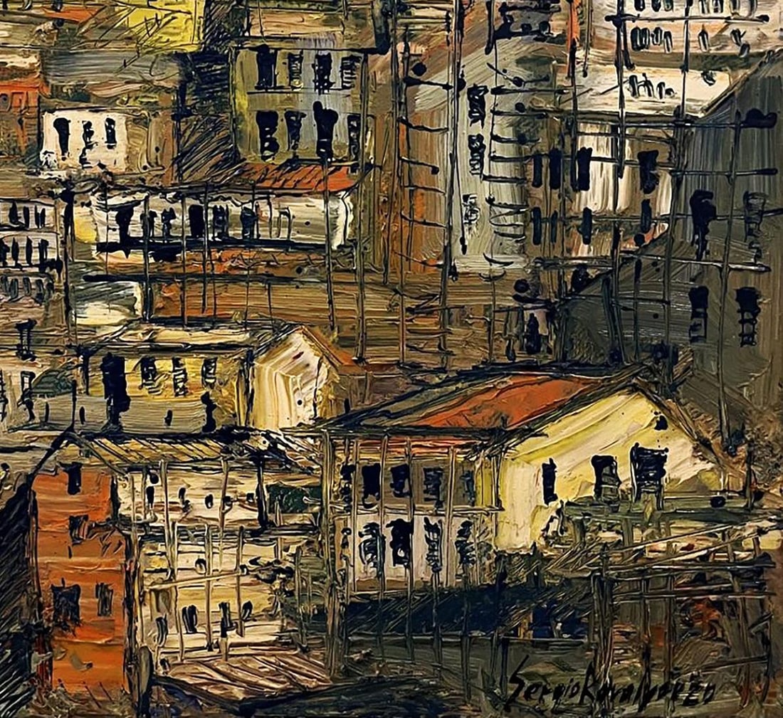 Oil painting A multi level city Serhiy Kovalev - 7