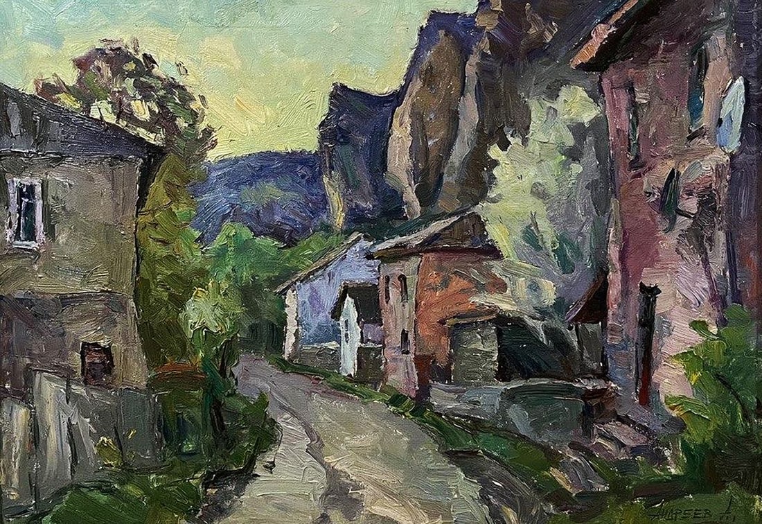 Oil painting The house by the rock Oleksandr Andreev (1 of 9)