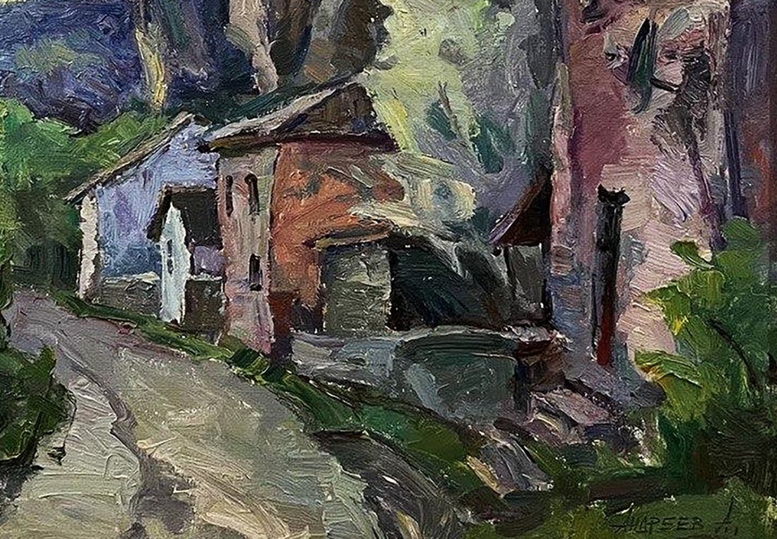 Oil painting The house by the rock Oleksandr Andreev - 8
