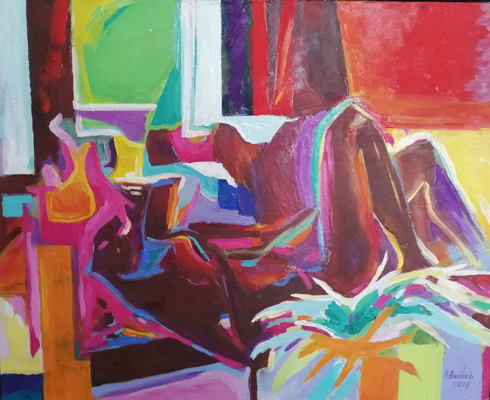 Oil painting Hot girl Vadim Os'onov: Title: Oil painting Hot girl Vadim Os'onov Description: 24AXE Painter: Os'onov Vadim S?ze: 40x30 cm/15,7x11,8 inch Components: oil, canvas Original painting CONDITION: exellent ERA: 2008 Vadim