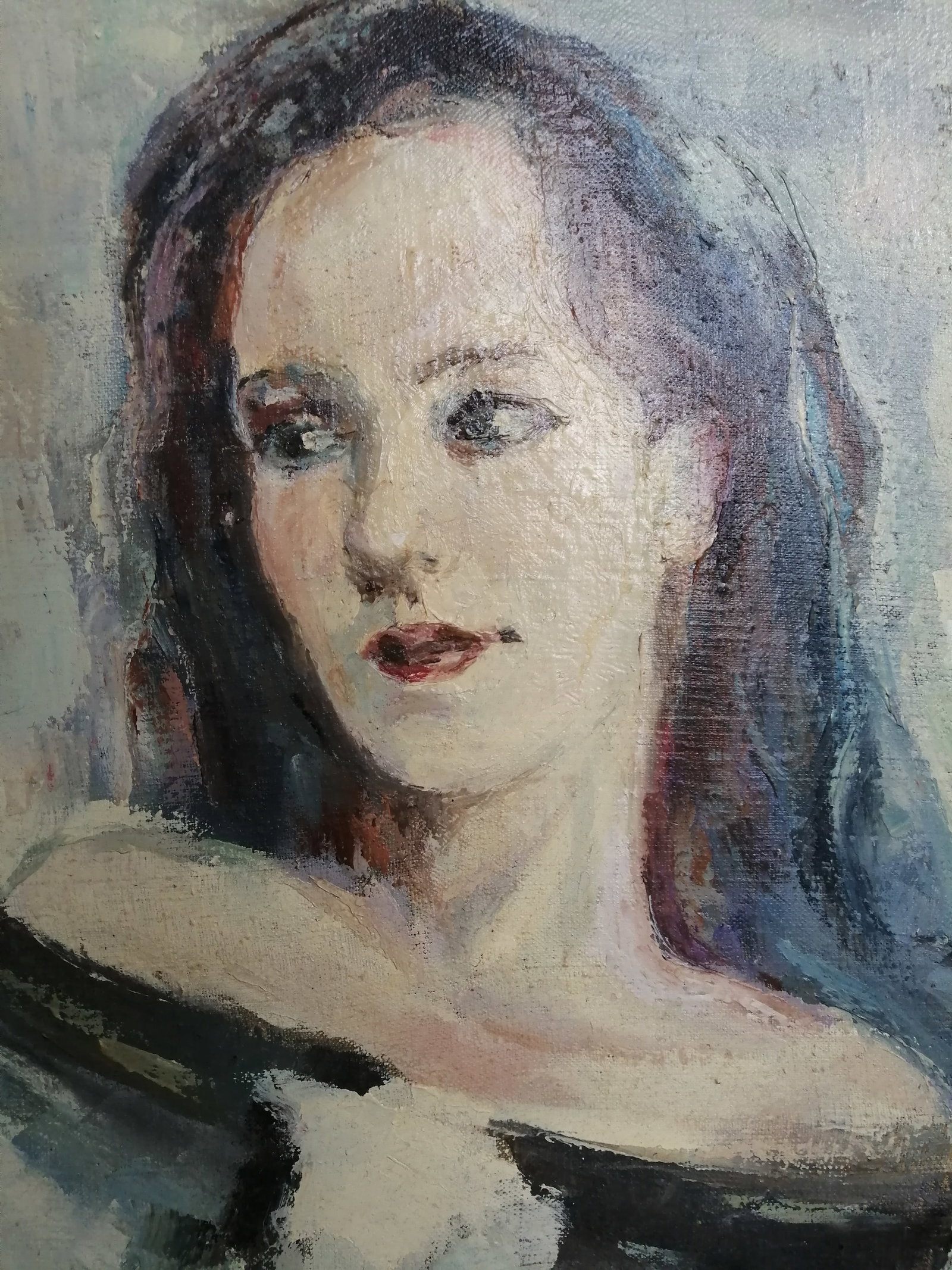 Oil painting Woman portrait Vadim Os'onov - 2