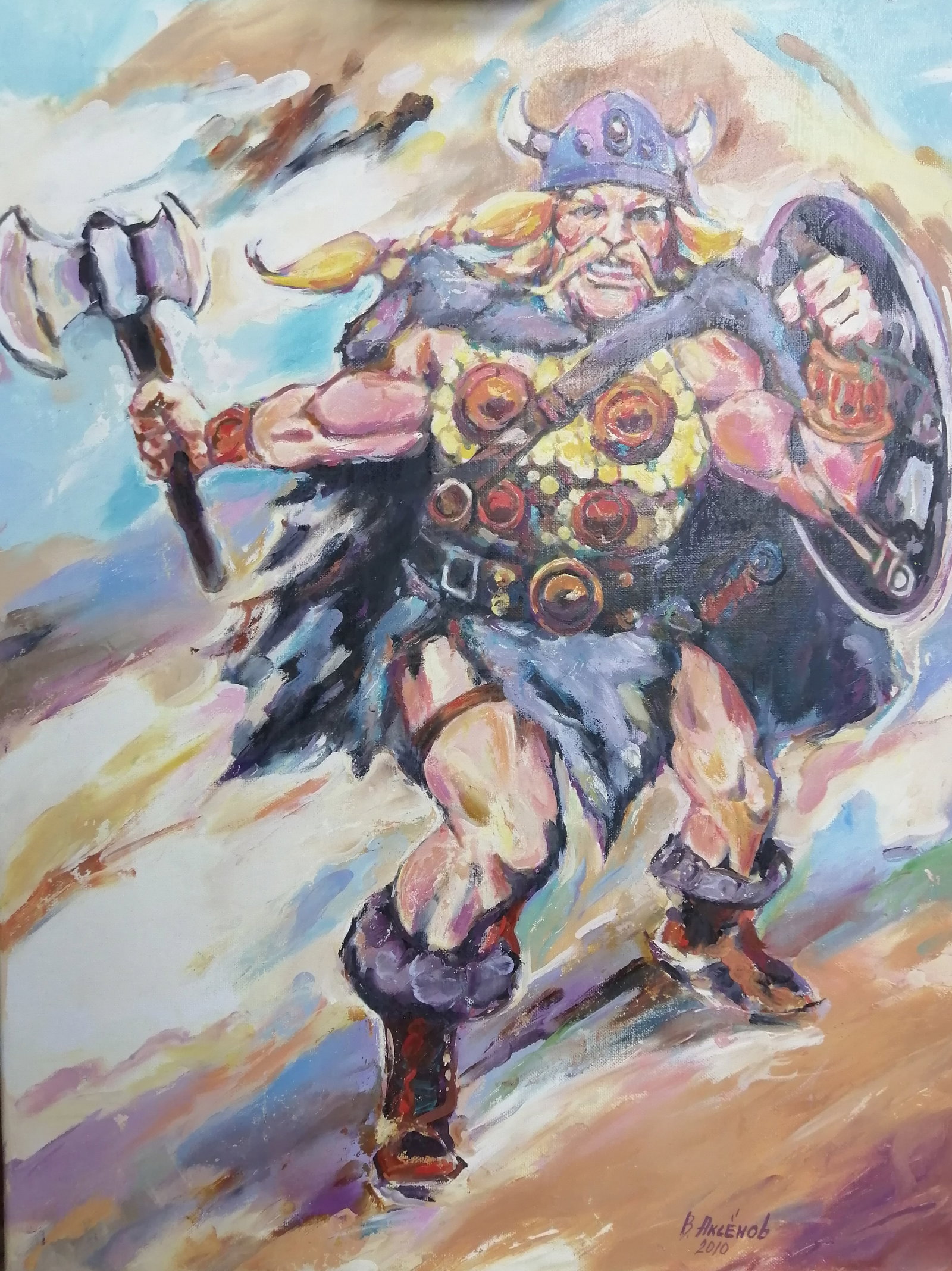 Oil painting Viking Vadim Os'onov