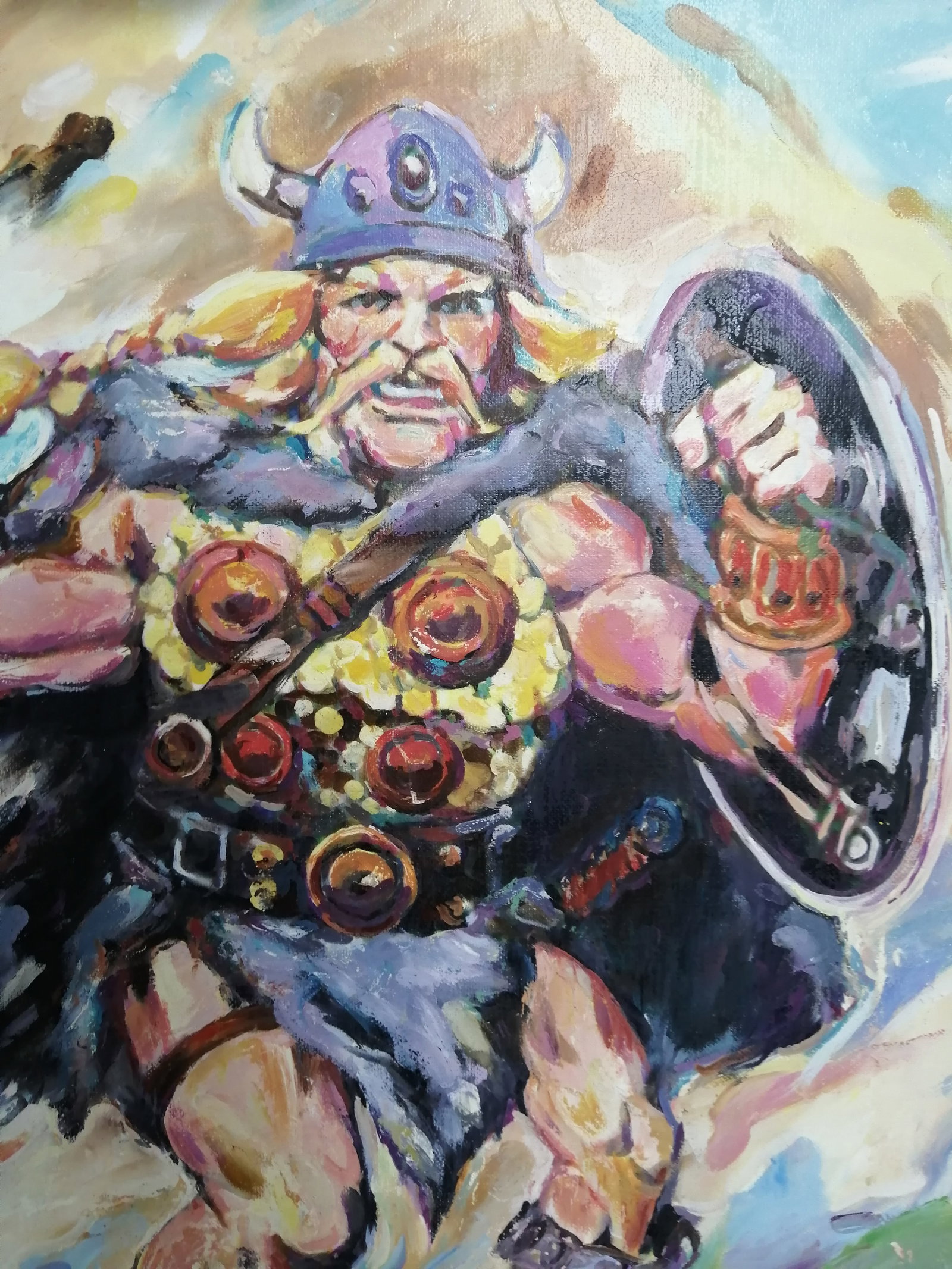 Oil painting Viking Vadim Os'onov - 2
