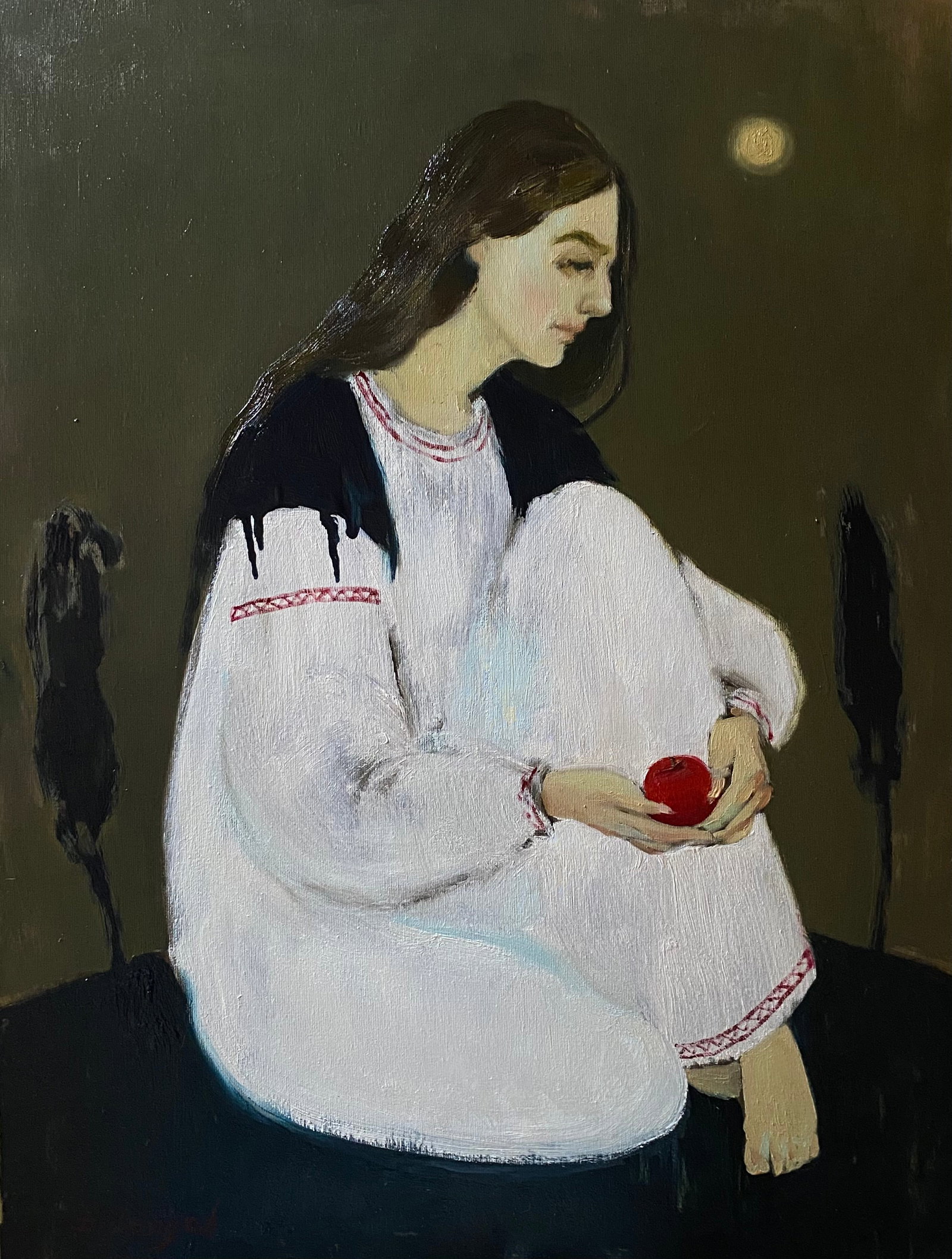 Oil painting Woman Yulia D.: Title: Oil painting Woman Yulia D. Description: 06YD Painter: Yulia D. S?ze: 80x60 cm/31.49x23.62 inches Components: oil, canvas Original painting from our collection ERA: 2025 Short information: Yuli