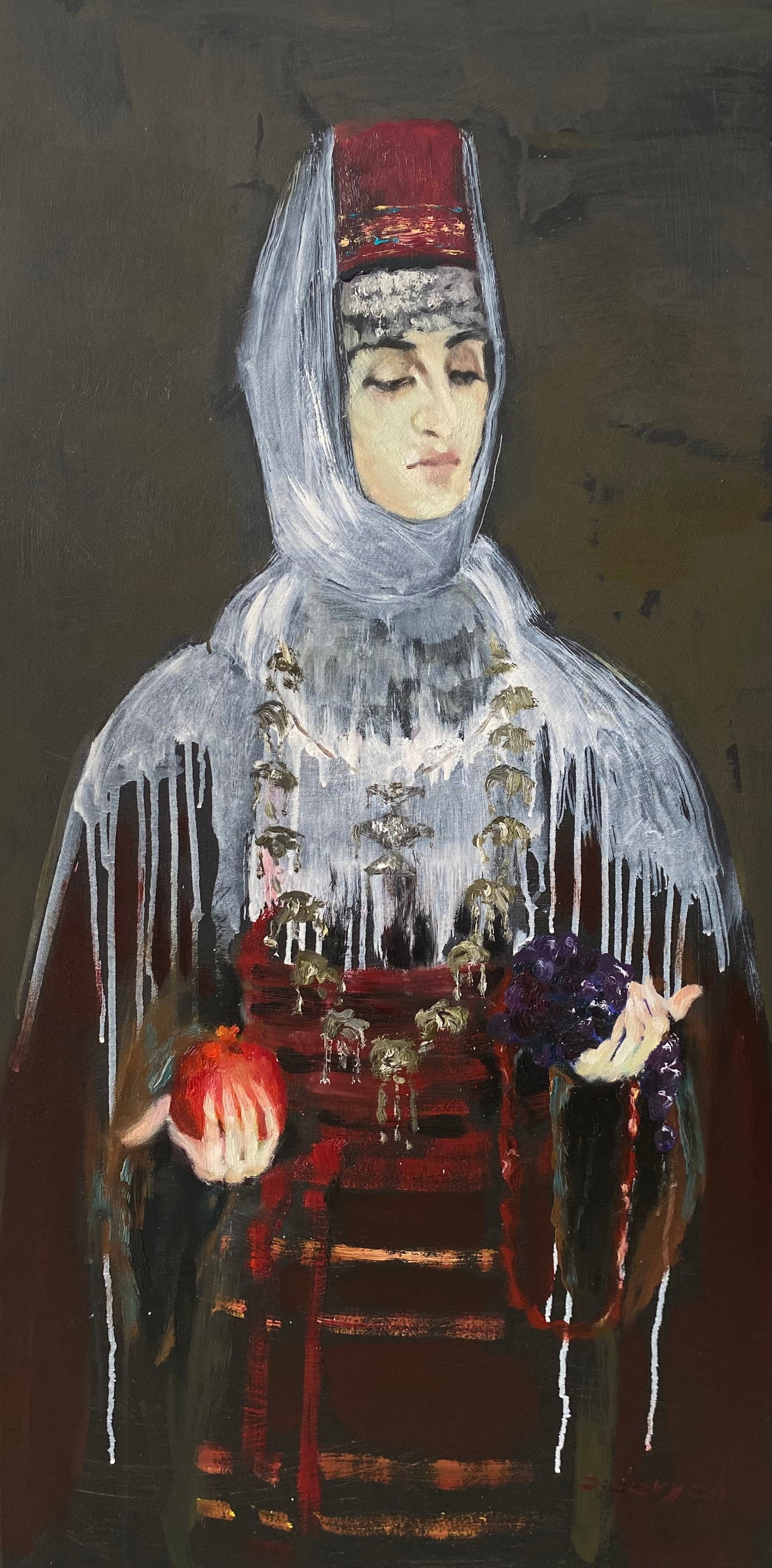 Oil painting Noble woman Yulia D.: Title: Oil painting Noble woman Yulia D. Description: 14YD Painter: Yulia D. S?ze: 90x50 cm/35.43x19.68 inches Components: oil, canvas Original painting from our collection ERA: 2025 Short information
