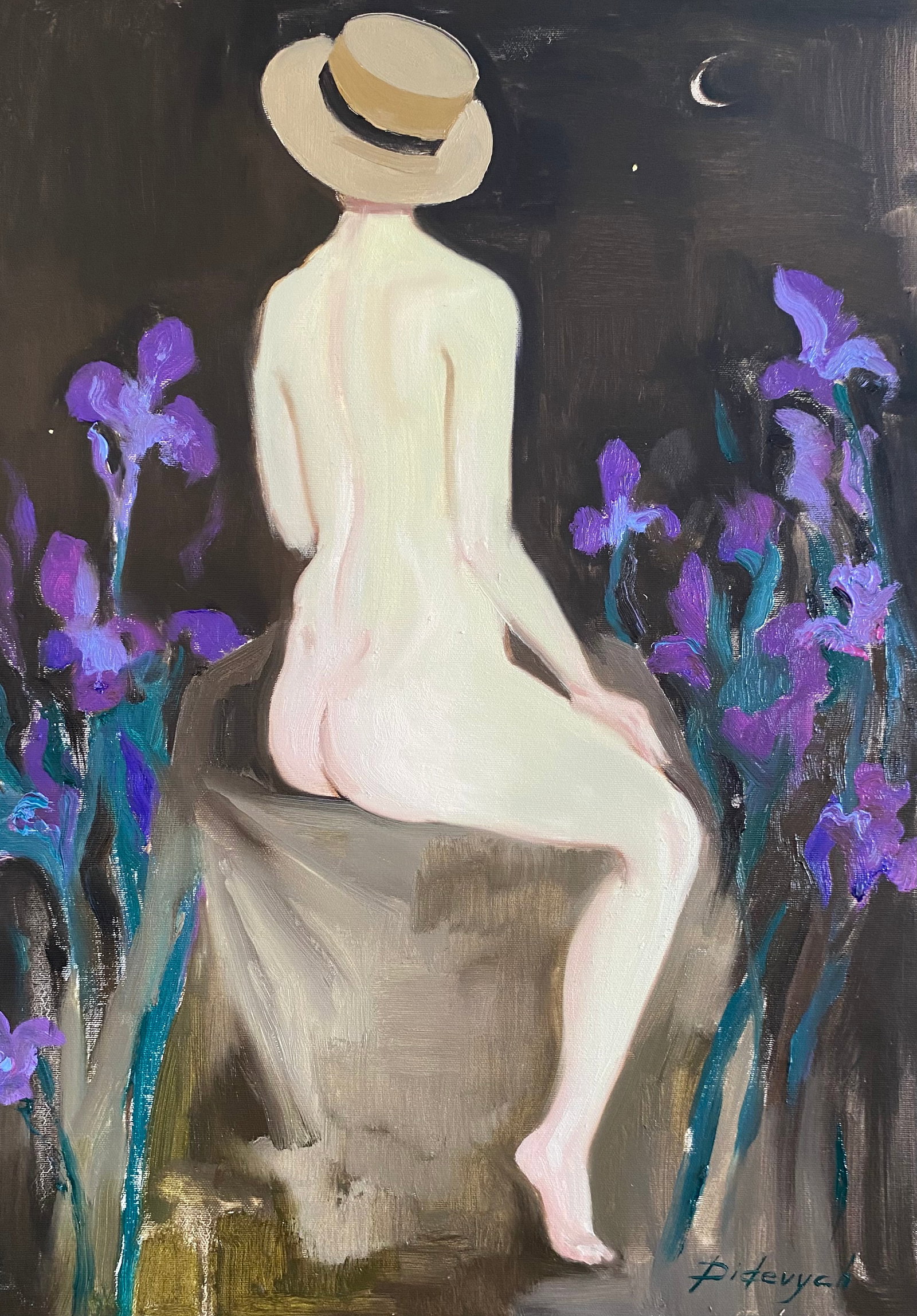 Oil painting Figure Woman Yulia D.: Title: Oil painting Figure Woman Yulia D. Description: 29YD Painter: Yulia D. S?ze: 70x50 cm/27.55x19.68 inches Components: oil, canvas Original painting from our collection ERA: 2025 Short informatio