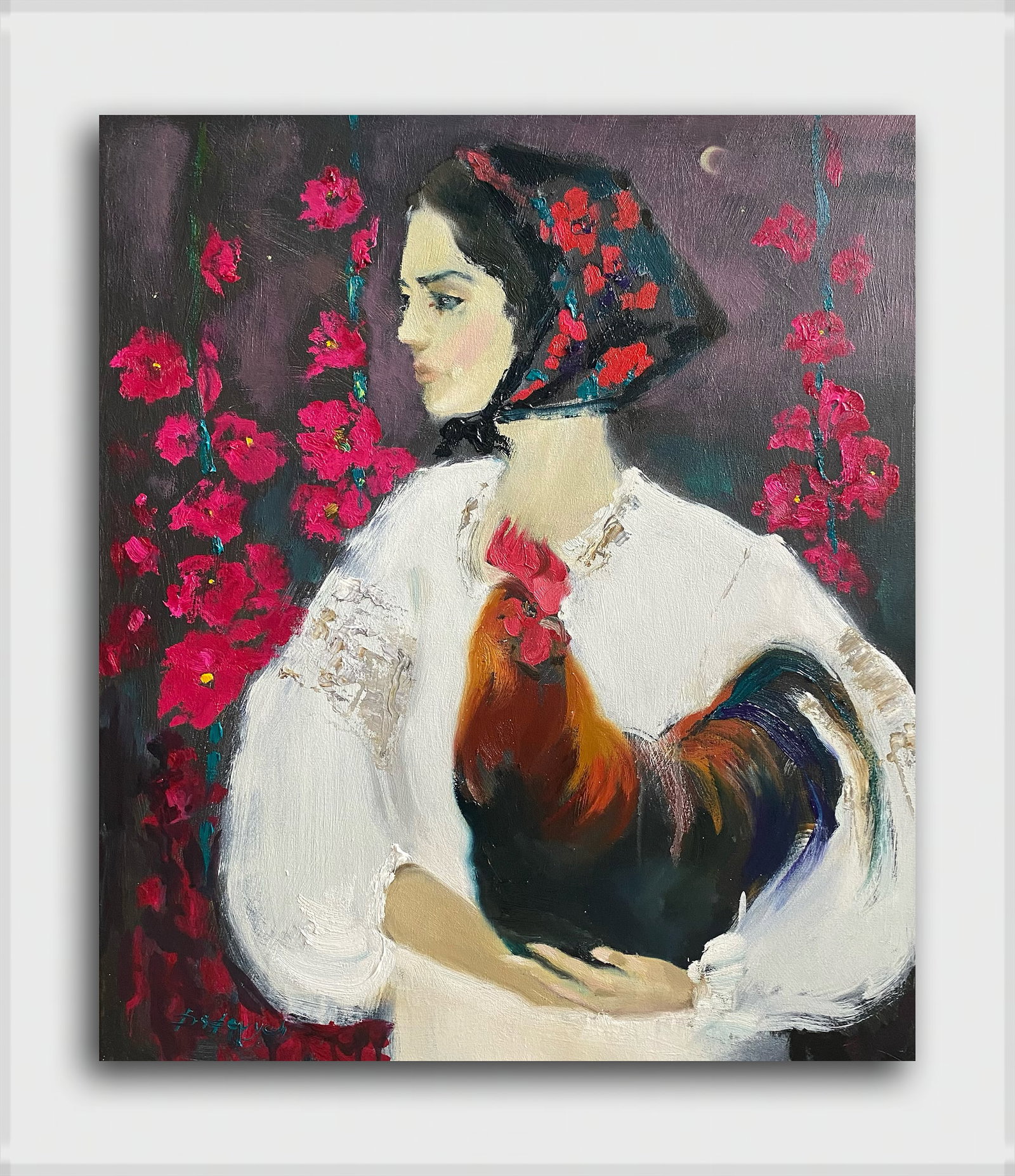Oil painting Portait with Hen Yulia D. - 10
