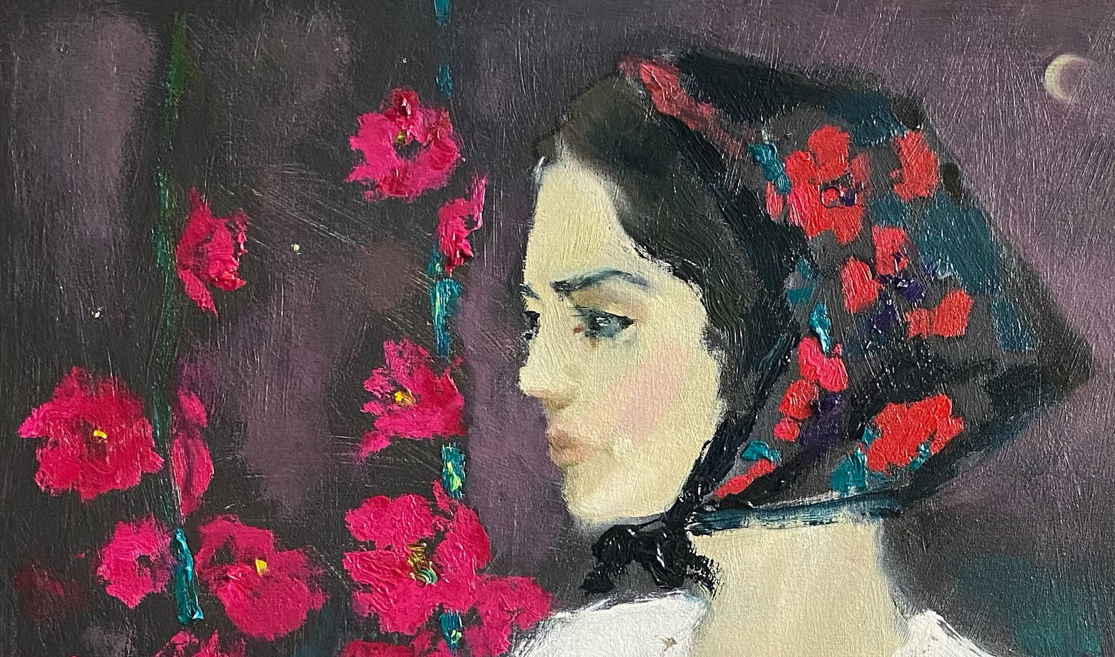 Oil painting Portait with Hen Yulia D. - 2