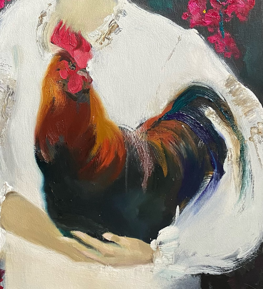 Oil painting Portait with Hen Yulia D. - 4