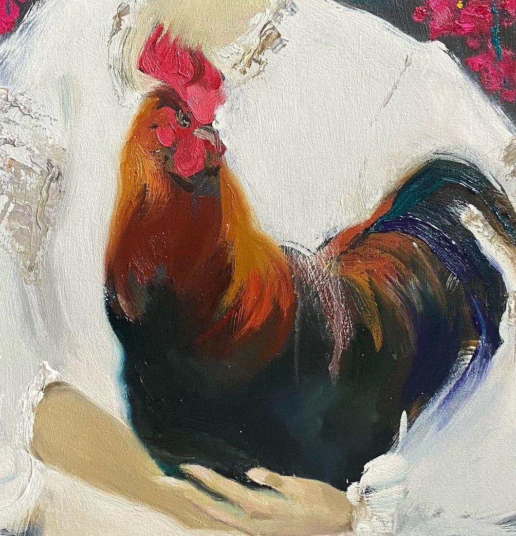 Oil painting Portait with Hen Yulia D. - 6