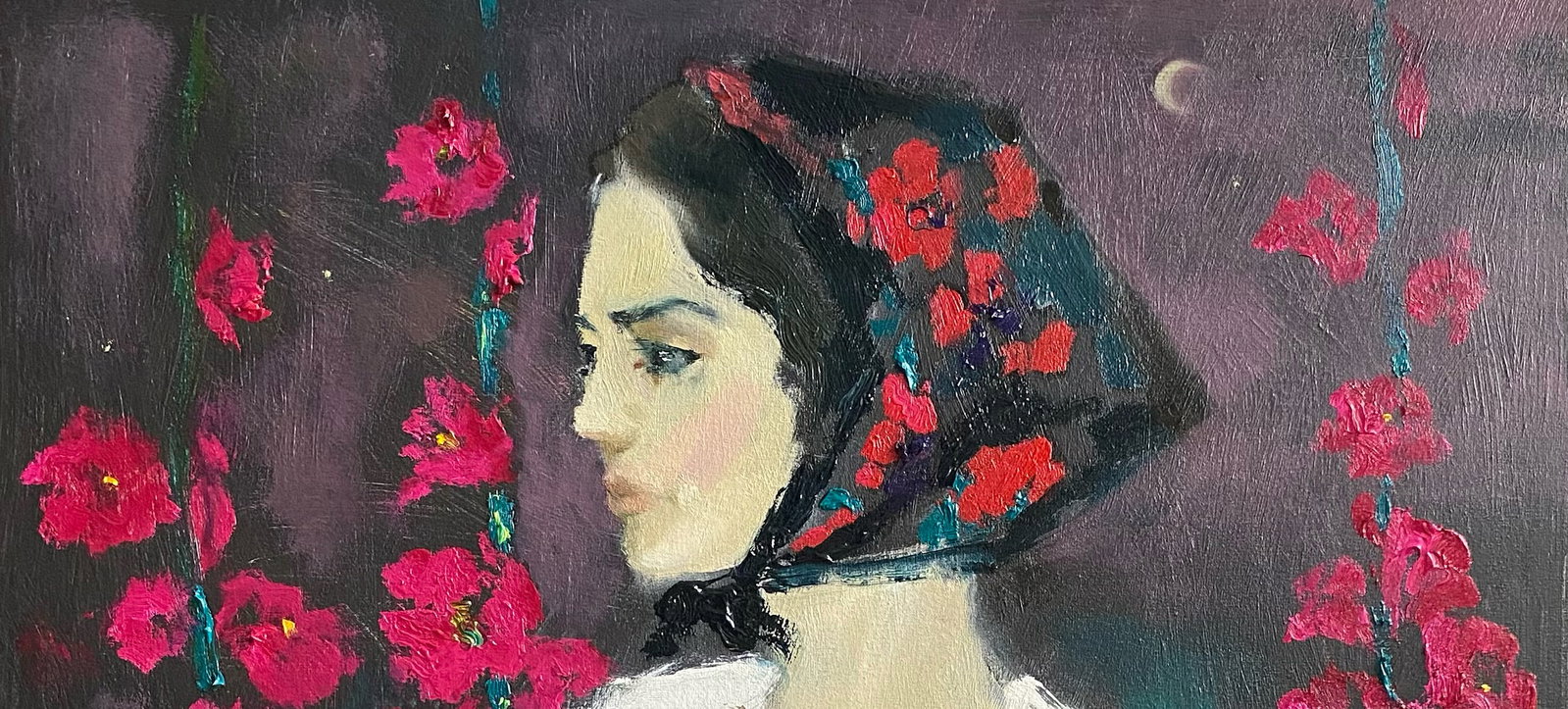 Oil painting Portait with Hen Yulia D. - 7