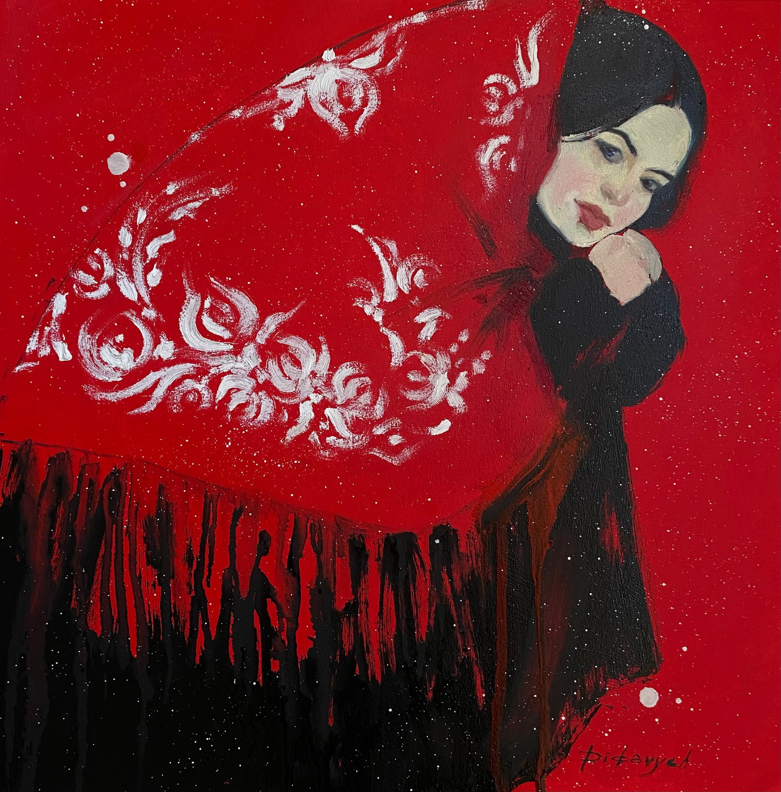 Oil painting Cold Yulia D.: Title: Oil painting Cold Yulia D. Description: 45YD Painter: Yulia D. S?ze: 50x50 cm/19.68x19.68 inches Components: oil, acryl, canvas Original painting from our collection ERA: 2026 Short information