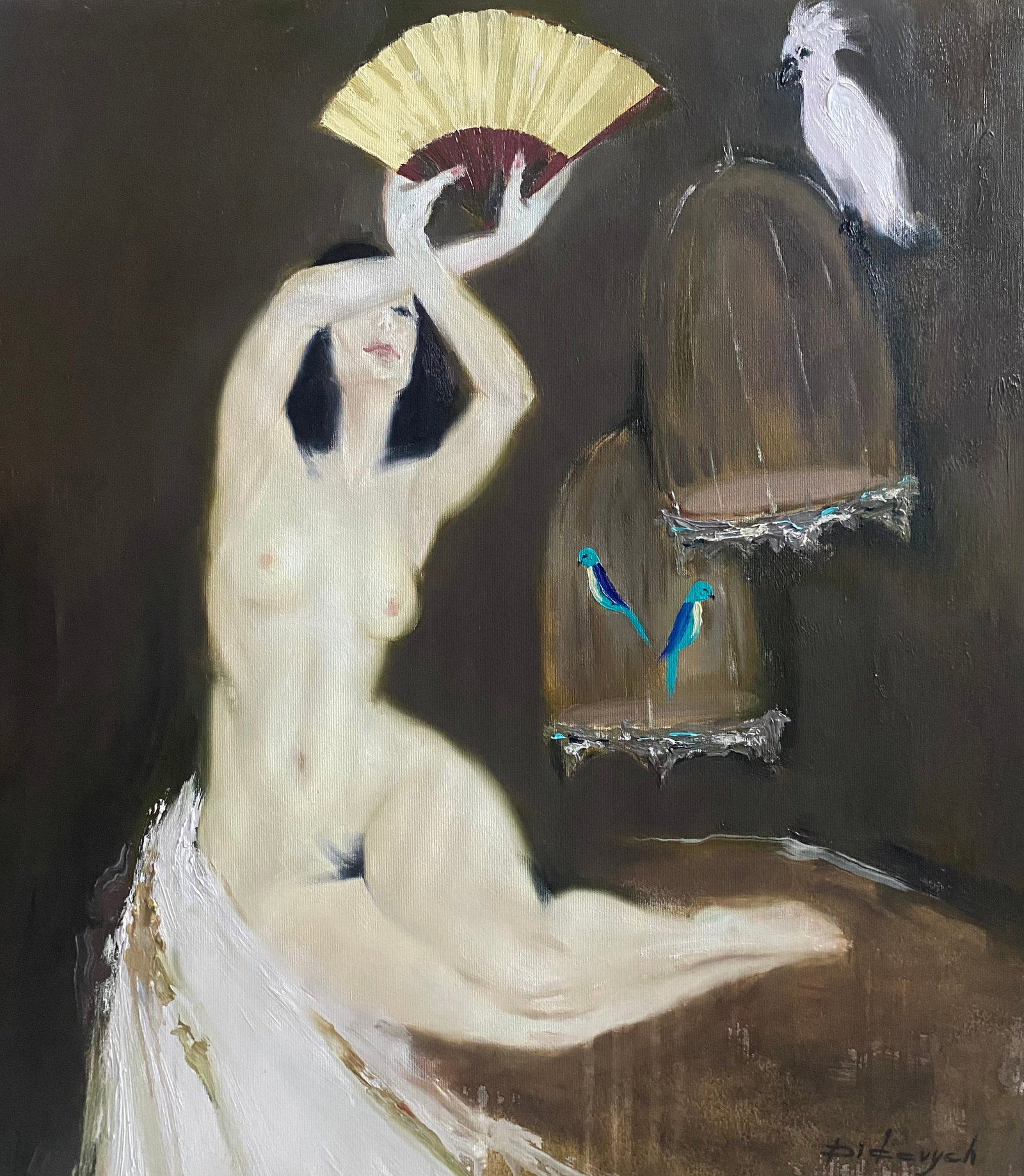 Oil painting Birds Yulia D.: Title: Oil painting Birds Yulia D. Description: 47YD Painter: Yulia D. S?ze: 70x80 cm/27.55x31.49 inches Components: oil, canvas Original painting from our collection ERA: 2026 Short information: Yuli