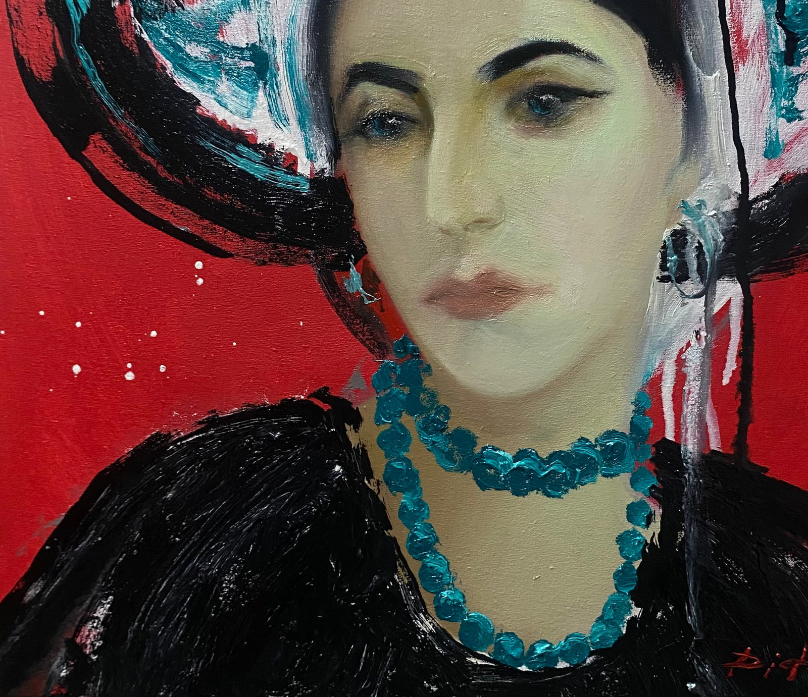 Oil painting Blackout Yulia D. - 5