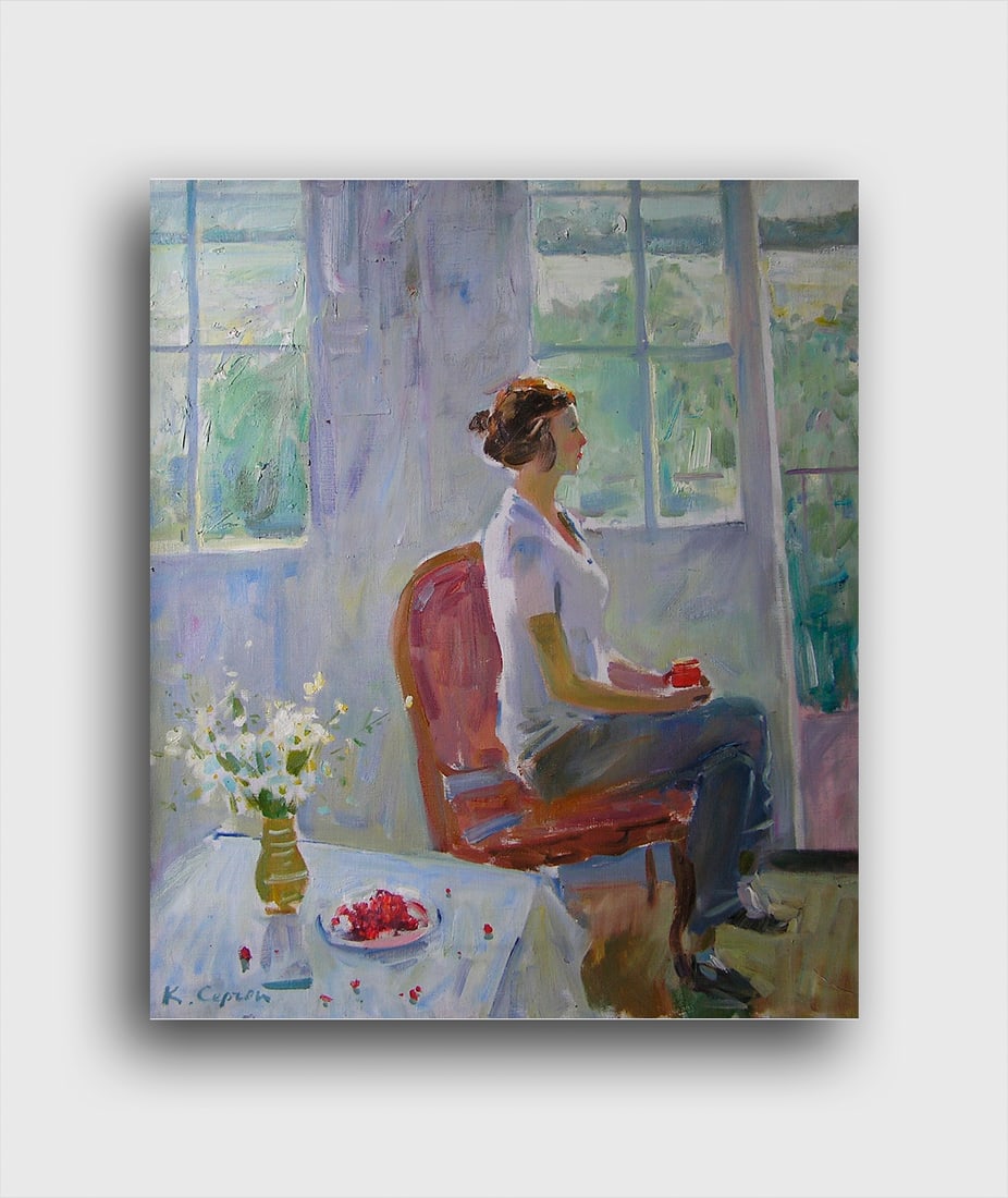 Oil painting On the porch Serg Kovalenko - 10