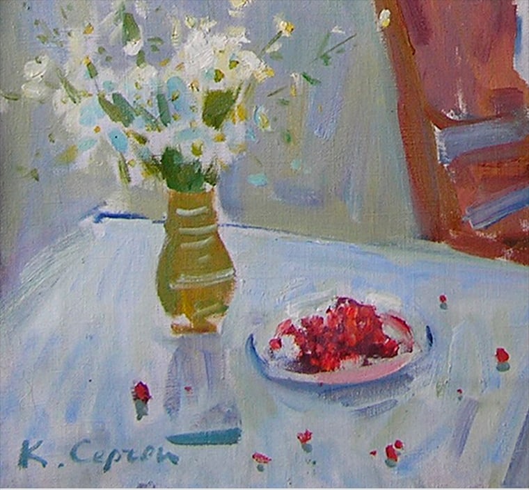 Oil painting On the porch Serg Kovalenko - 5