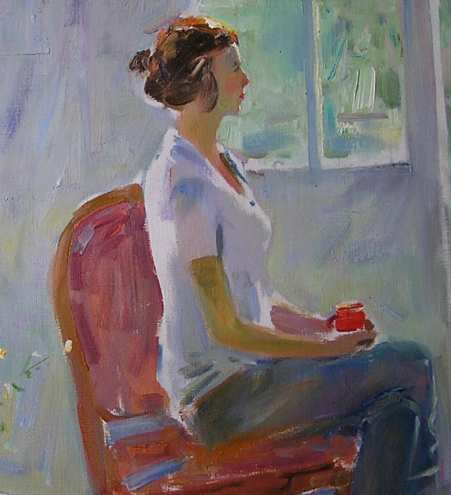 Oil painting On the porch Serg Kovalenko - 9