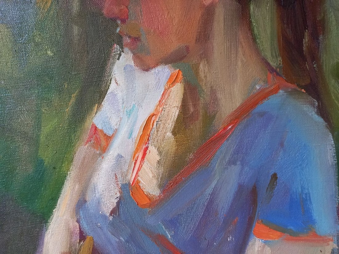 Oil painting Tanyusha dreamed Alex Ditriev - 6