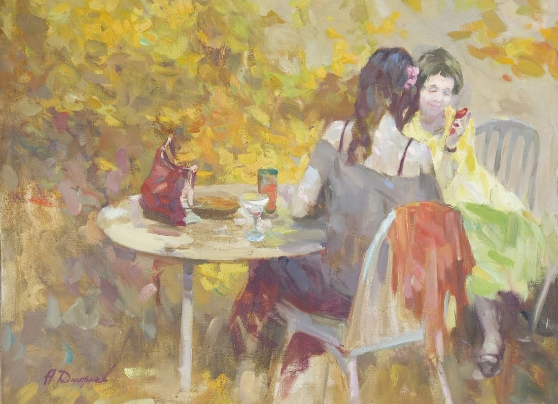 Oil painting Conversation Alex Ditriev (1 of 8)
