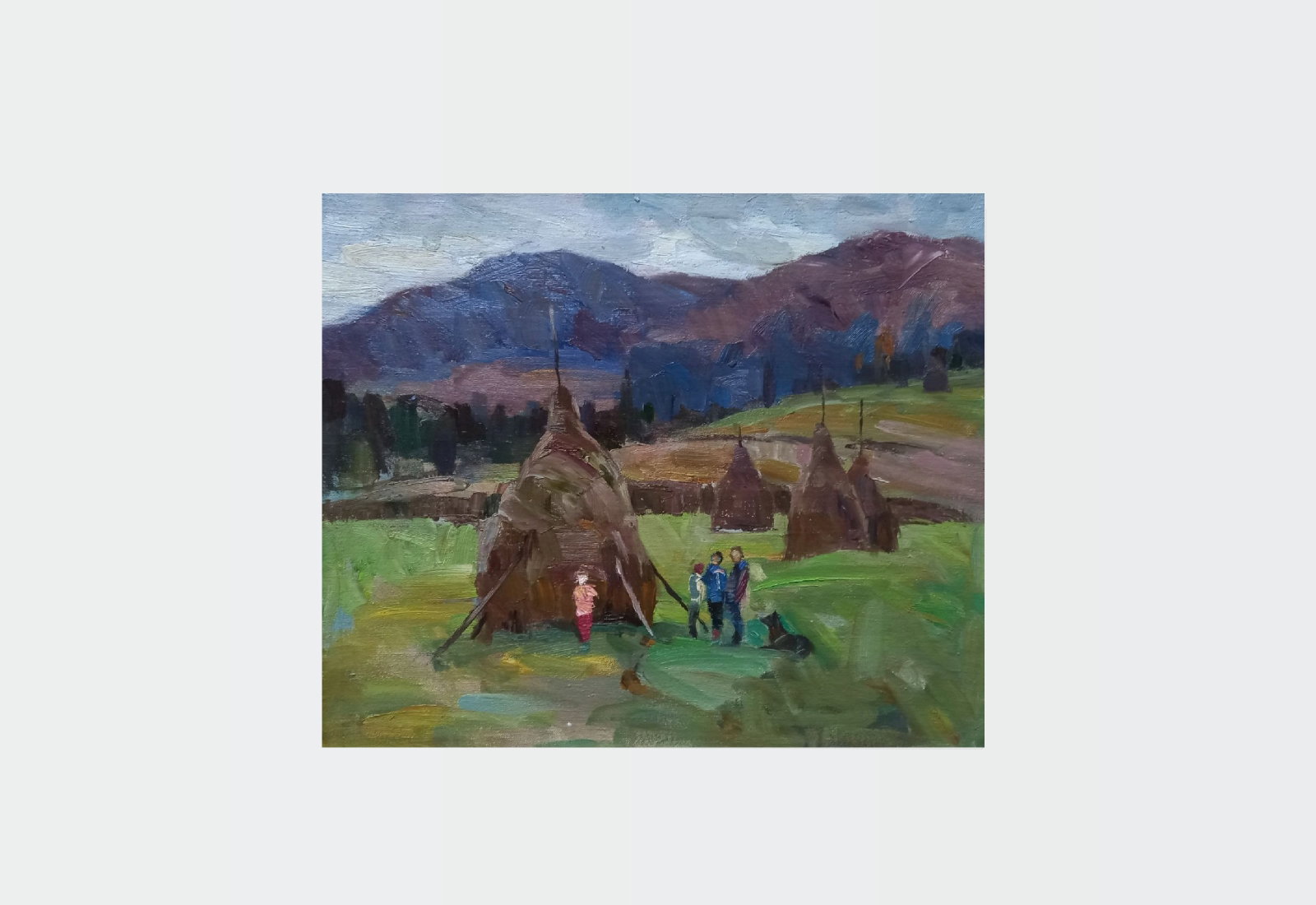 Oil painting Meeting Alex Ditriev - 2