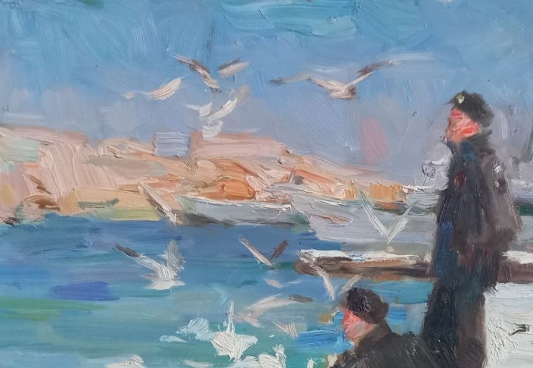 Oil painting On the pier Alex Ditriev (1 of 6)