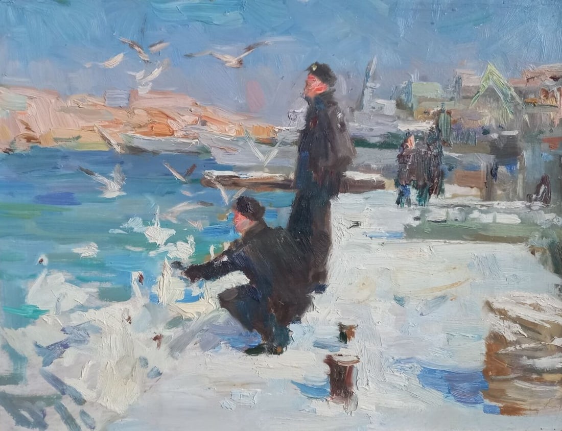 Oil painting On the pier Alex Ditriev - 6