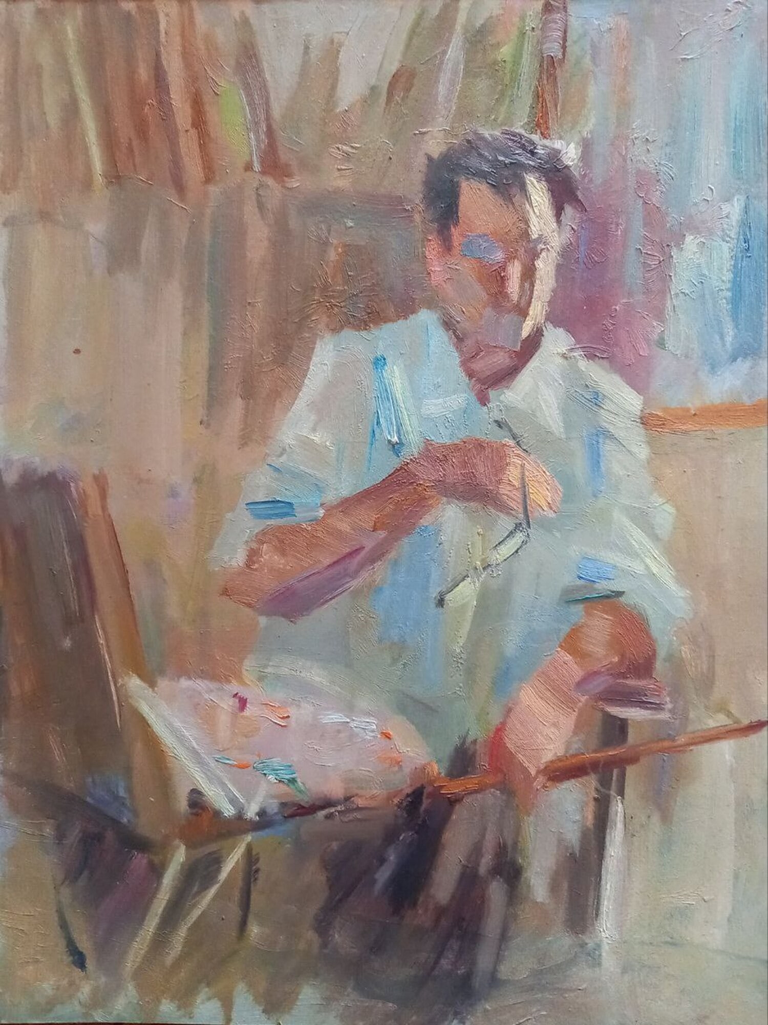 Oil painting Artist Alex Ditriev: Title: Oil painting Artist Alex Ditriev Description: 434AD Painter: Alex Ditriev S?ze: 37x48 cm/ 14.56x18.90 inches Components: oil, cardboard Original painting from our collection ERA: Short informat