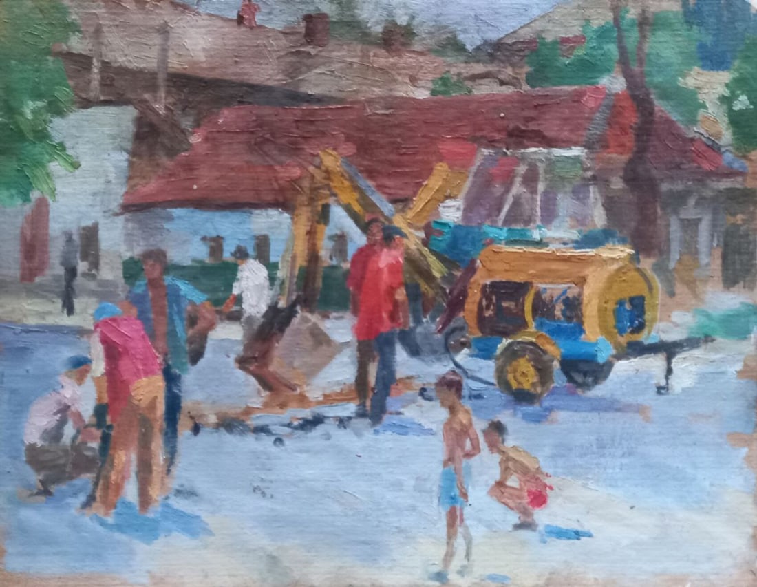 Oil painting Etude Alex Ditriev: Title: Oil painting Etude Alex Ditriev Description: 533AD Painter: Alex Ditriev S?ze:30x40 cm/ 11.81x15.75 inches Components: oil, cardboard Original painting from our collection ERA: Short informatio