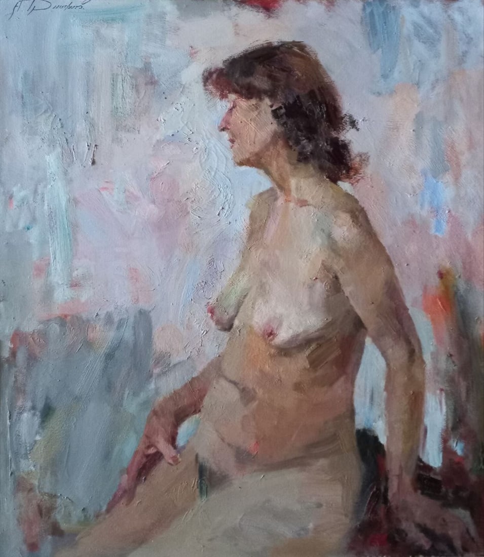 Oil painting Model Alex Ditriev: Title: Oil painting Model Alex Ditriev Description: 543AD Painter: Alex Ditriev S?ze:90x80 cm/ 35.43x31.49 inches Components: oil, canvas Original painting from our collection ERA: Short information: 