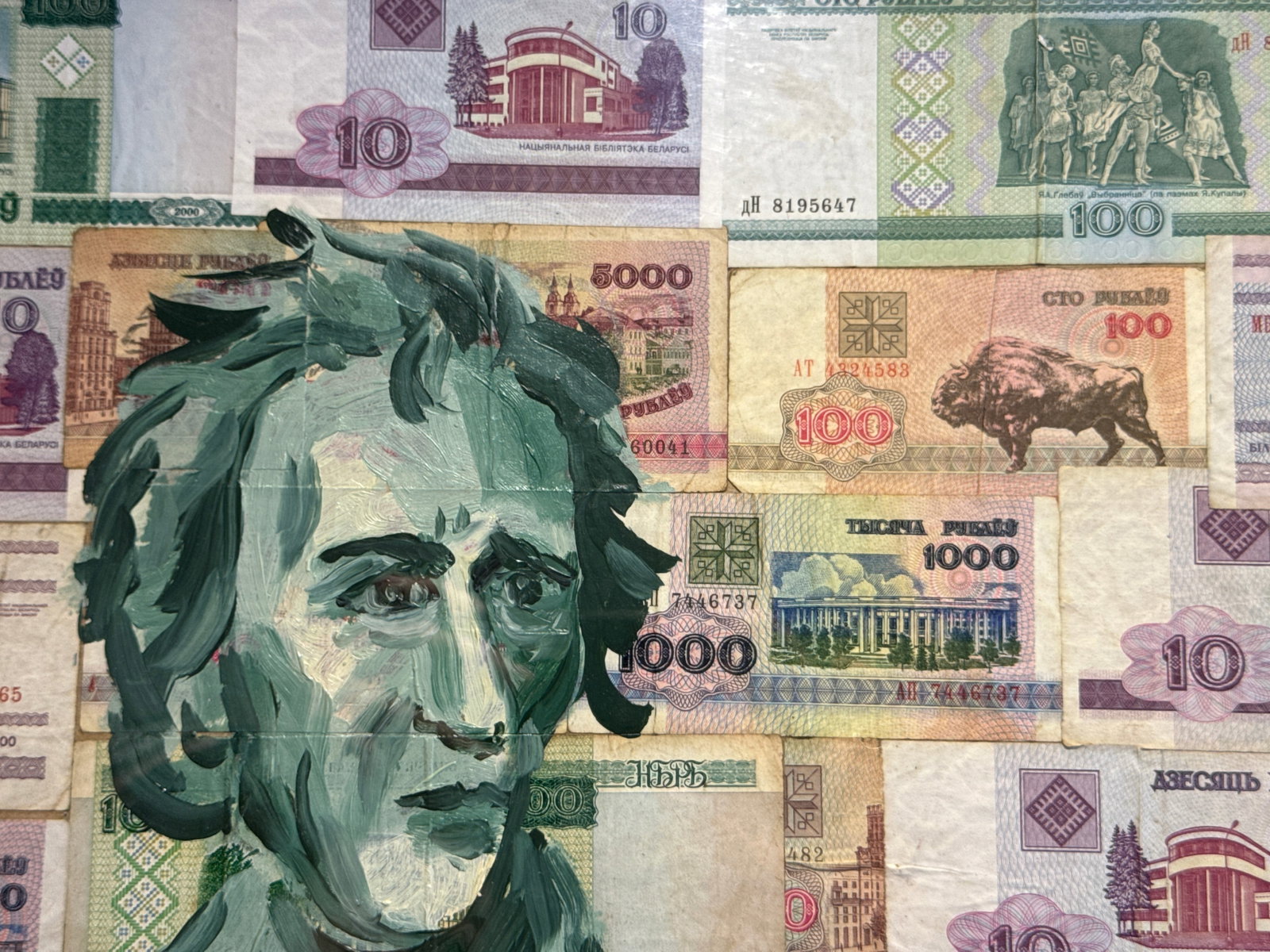 Oil painting with frame Money K. Leonid - 6