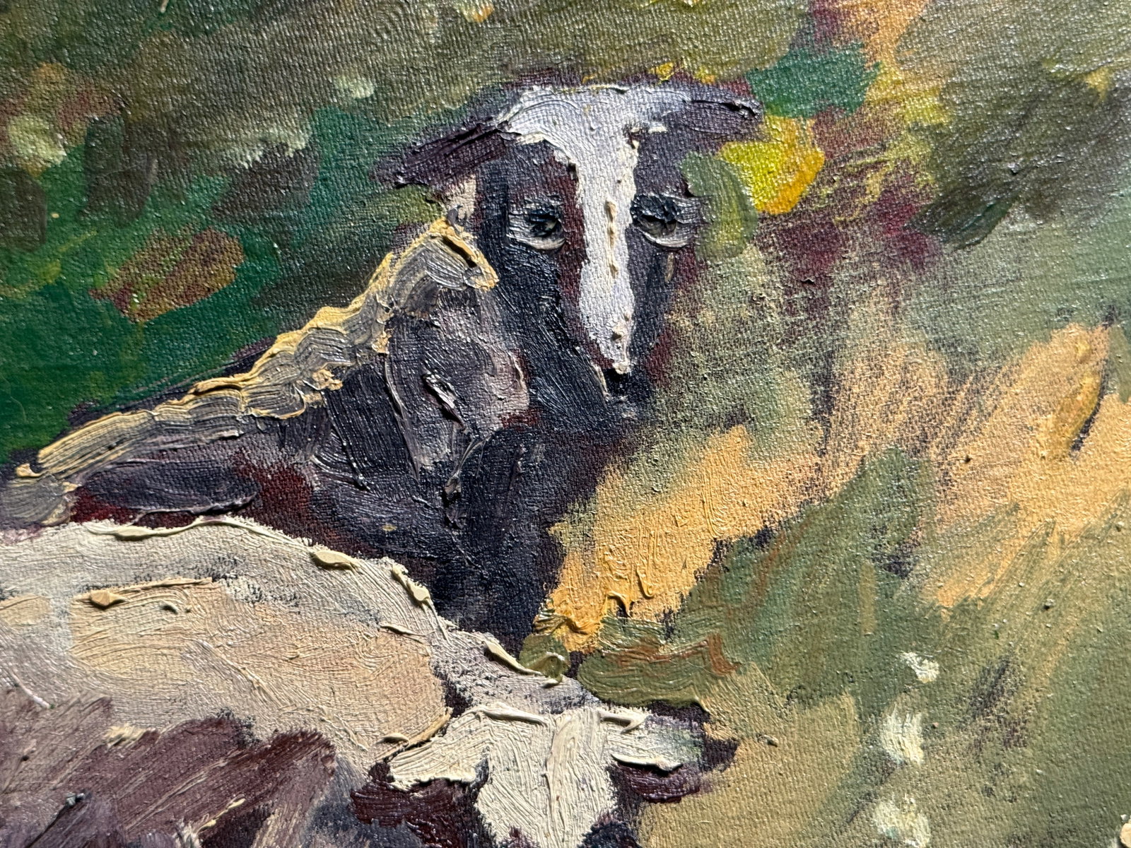 Oil painting with frame sheep K. Leonid - 6