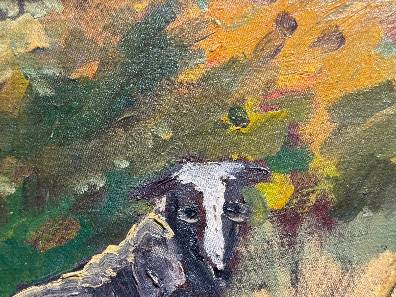 Oil painting with frame sheep K. Leonid - 7