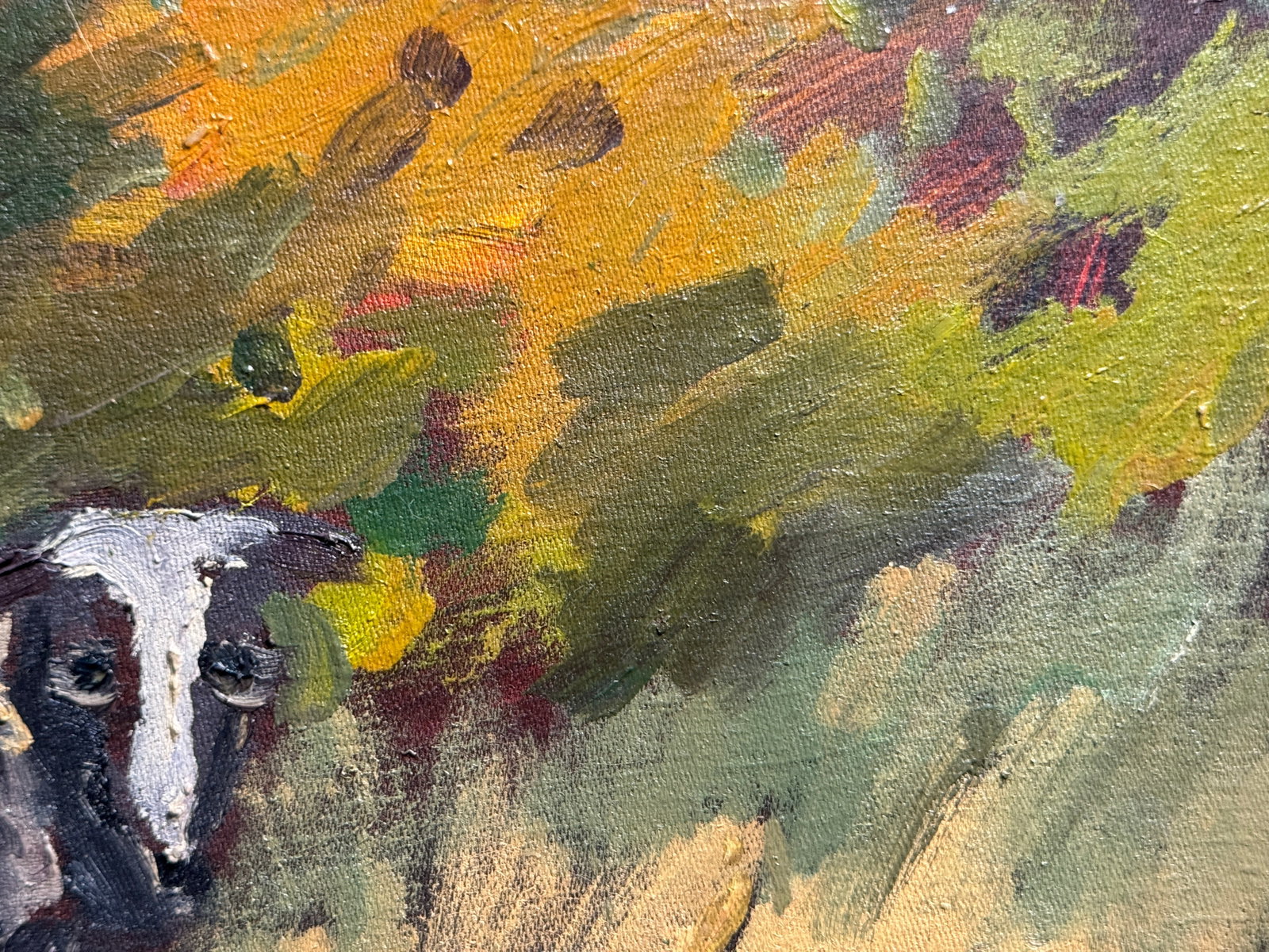 Oil painting with frame sheep K. Leonid - 8
